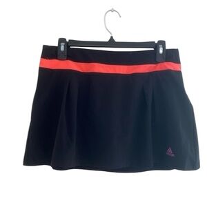 Adidas Women’s Climalite Black and Neon Tennis Skirt Size Medium